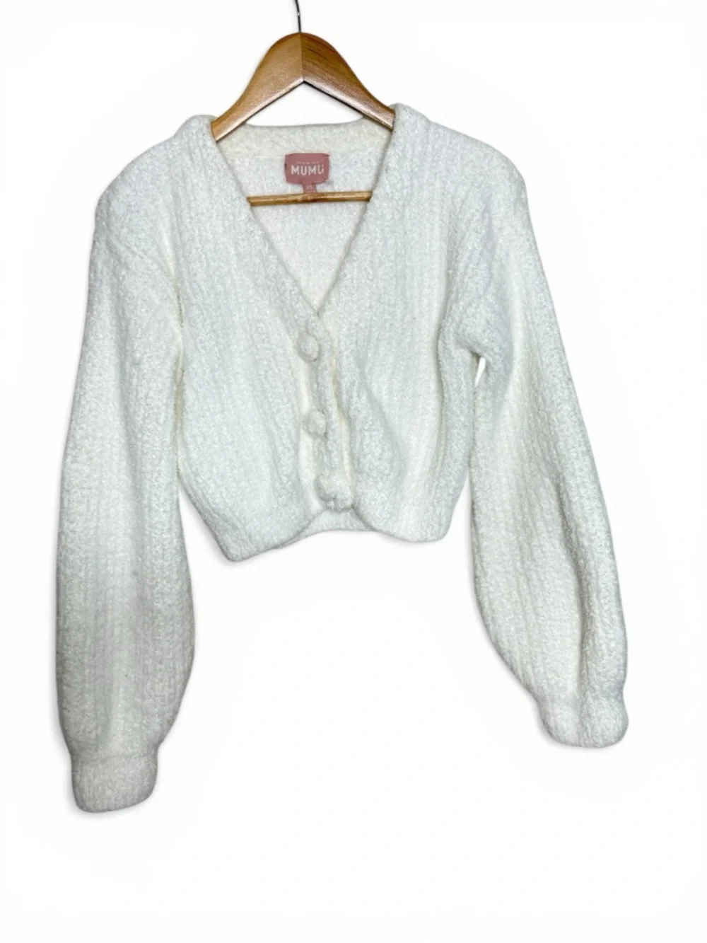 Show Me Your Mumu Clemmie Cardi White Cardigan Sweater Women’s Size XS